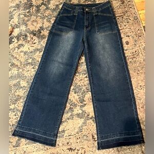 Wide-Leg Denim Jeans